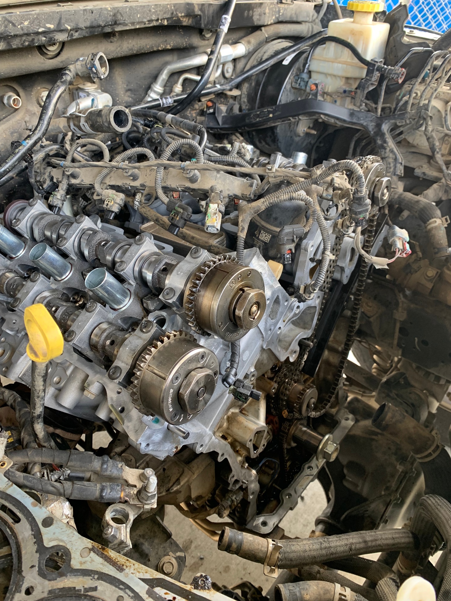 Engine timing chain service